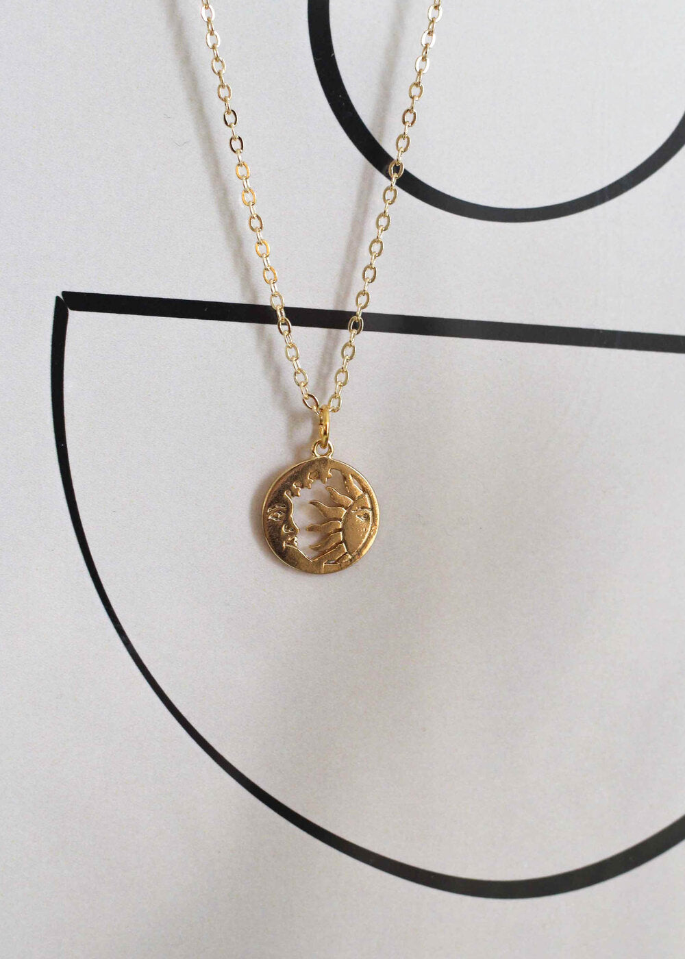 The Printed Poppy Necklaces - Gold