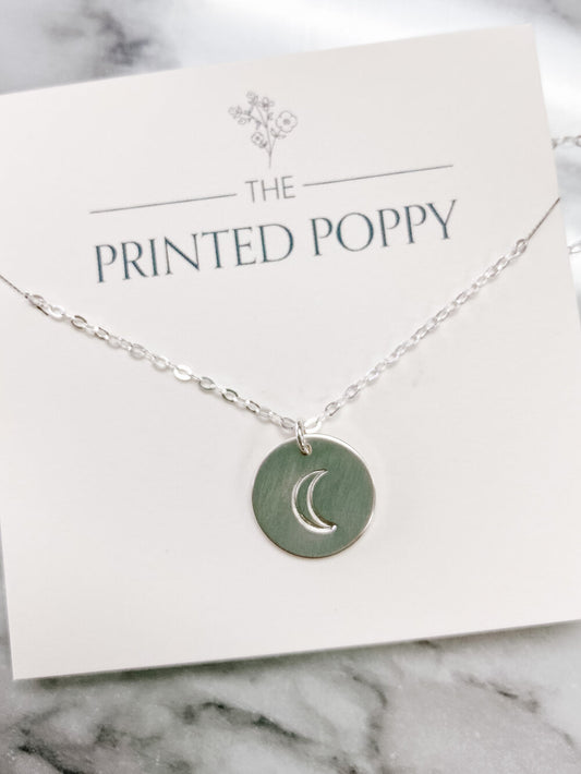 The Printed Poppy Necklaces - Silver